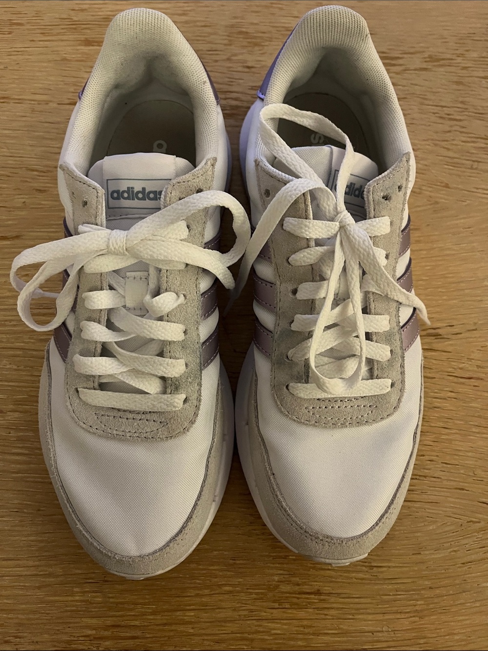 adidas Women’s Run 60s 2.0 White, Grey and Lavender Sneakers